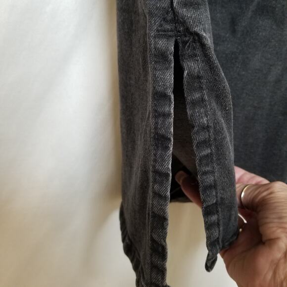 NWT's-SO Women's Black Jeans High-Rise Wide Leg 5-Pocket Front Button-Up Size 13 - Picture 4 of 9